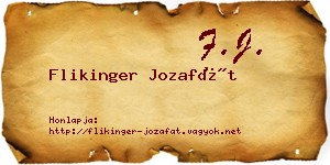 Flikinger Jozafát névjegykártya